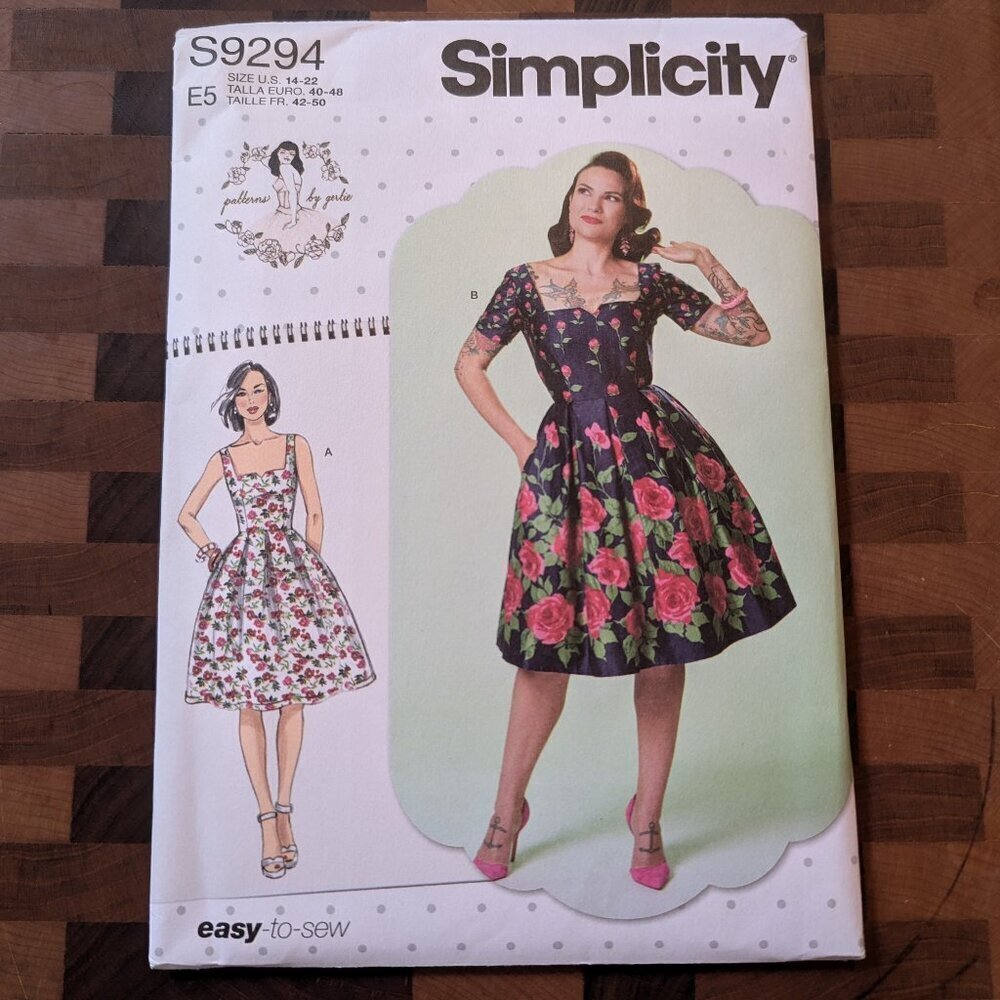 Simplicity 9294 - Patterns by Gertie - Uncut - Sizes 14-22